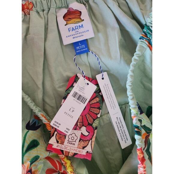 NWT Farm Rio Off-The-Shoulder Tiered Floral Midi Dress Sz LP Petite #9J416 - Picture 9 of 12